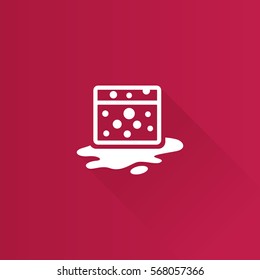 Sponge cleaning icon in Metro user interface color style. Housekeeping service bathroom
