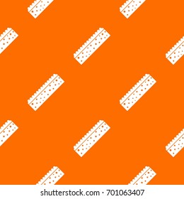 Sponge for cleaning pattern repeat seamless in orange color for any design. Vector geometric illustration
