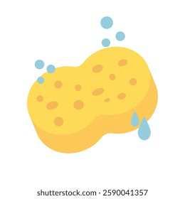 Sponge cleaning and water icon. Vector.