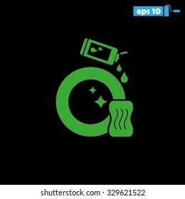 sponge detergent dish