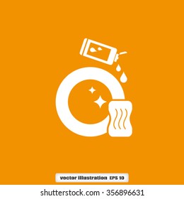 sponge detergent dish