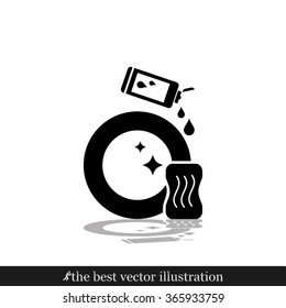 sponge detergent dish