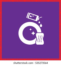 Sponge Detergent Dish icon vector illustration eps10.