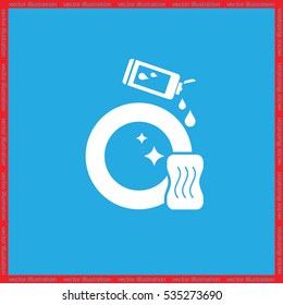 Sponge Detergent Dish icon vector illustration eps10.