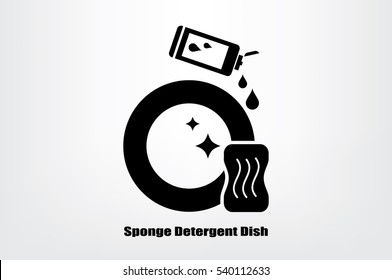 Sponge Detergent Dish icon vector illustration eps10.
