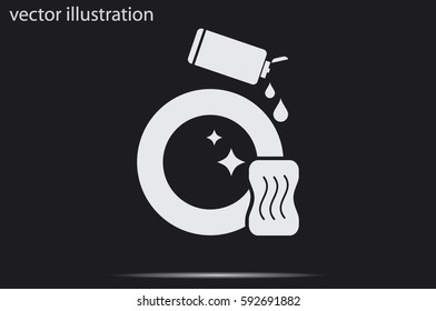 Sponge Detergent Dish icon vector illustration.