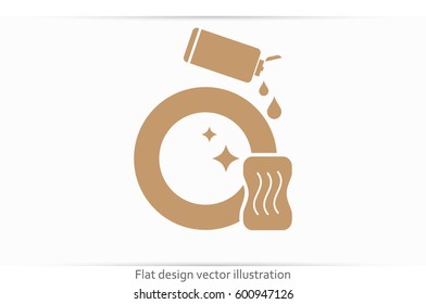 Sponge Detergent Dish icon vector illustration eps10.