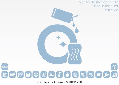 Sponge Detergent Dish icon vector illustration eps10.