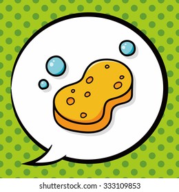 Sponge doodle, speech bubble