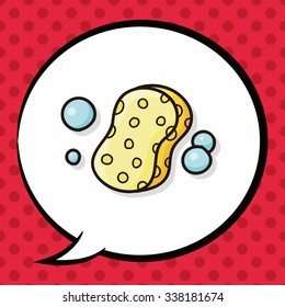 Sponge doodle, speech bubble