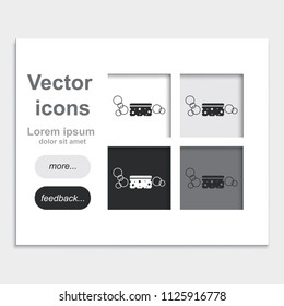 Sponge flat placed on web page template vector icon.