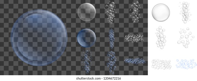 Sponge foam effect icon set. Realistic set of sponge foam effect vector icons for web design isolated on white background
