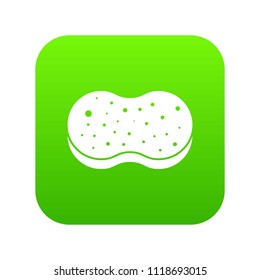 Sponge foam icon digital green for any design isolated on white vector illustration