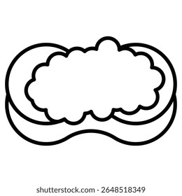 Esponja com ícone de espuma Contorno isolado logotipo marca