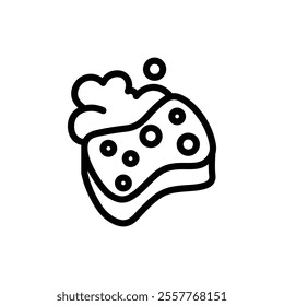 Sponge with foam icon Outline vector for web ui