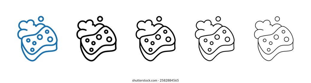 Sponge with foam icon Outline vector logo for web ui