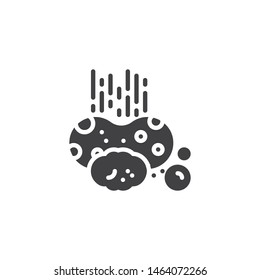 Sponge and foam vector icon. filled flat sign for mobile concept and web design. Wet Cleaning glyph icon. Hygiene symbol, logo illustration. Vector graphics