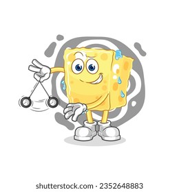 the sponge hypnotizing cartoon. cartoon mascot vector