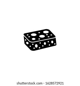 Sponge icon in black flat shape design isolated on white background