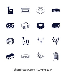 Sponge icon. collection of 16 sponge filled and outline icons such as cleaning tools. editable sponge icons for web and mobile.