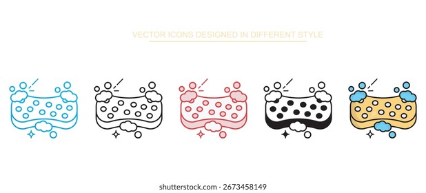 Diseño de icono de esponja con fondo blanco