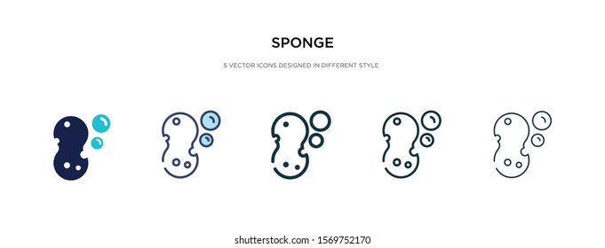 sponge icon in different style vector illustration. two colored and black sponge vector icons designed in filled, outline, line and stroke style can be used for web, mobile, ui