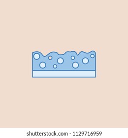 sponge icon. Element of bathroom for mobile concept and web apps illustration. Field outline icon for website design and development, app development