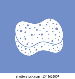 Sponge icon flat vector