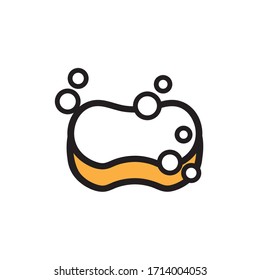 Sponge icon. Funny personal care icon.