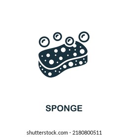 Sponge icon. Monochrome simple line Housekeeping icon for templates, web design and infographics