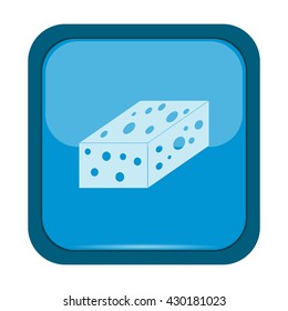 Sponge Icon on a blue button