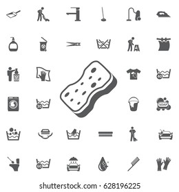 Sponge icon on the white background. Set of cleaning icons