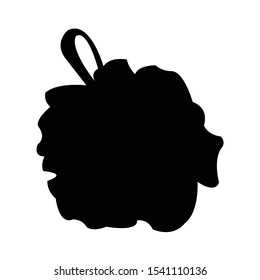 Sponge Icon Silhouette. Vector Illustration. Flat Cartoon Style.
