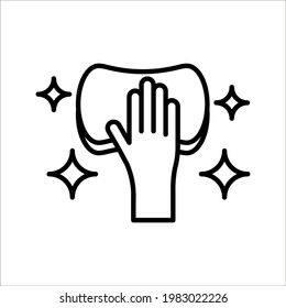 Sponge icon. Simple illustration of sponge vector icon for web on white background. color editable