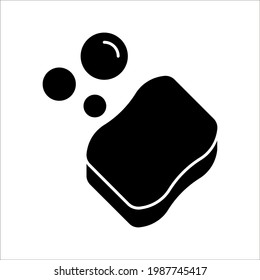 Sponge icon. Simple illustration of sponge vector icon for web on white background. color editable