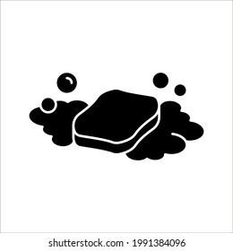 Sponge icon. Simple illustration of sponge vector icon for web on white background. color editable