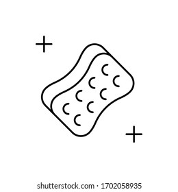 Sponge icon. Simple line, outline vector elements of housework for ui and ux, website or mobile application
