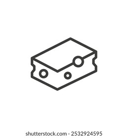 Sponge icon Simple outline vector logo