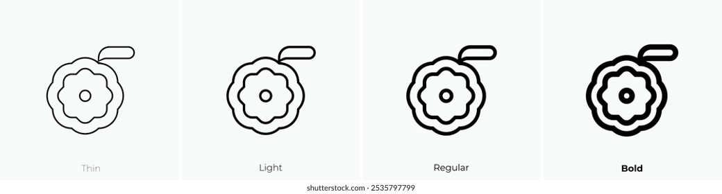 sponge icon. Thin, Light Regular And Bold style design isolated on white background