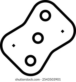 sponge icon. Thin linear style design isolated on white background