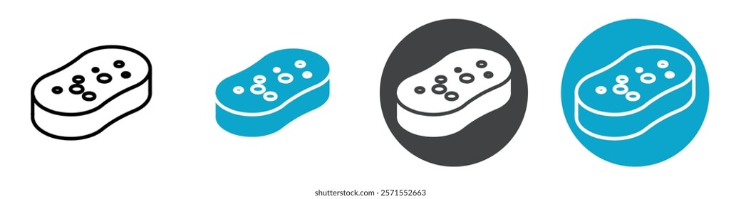 sponge icon Vector illustration in black