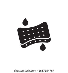 sponge icon vector illustration. sponge icon glyph style design 