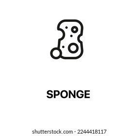 sponge icon vector. Linear style sign for mobile concept and web design. sponge symbol illustration. Pixel vector graphics - Vector.	