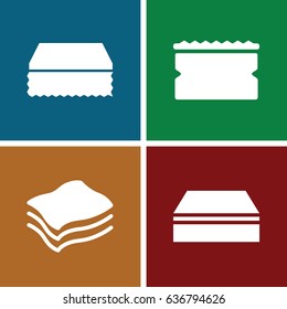 Sponge icons set. set of 4 sponge filled icons such as