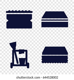 Sponge icons set. set of 4 sponge filled icons such as cleaning tools