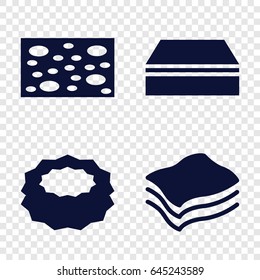 Sponge icons set. set of 4 sponge filled icons such as