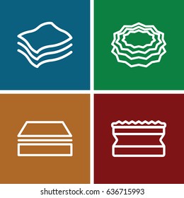 Sponge icons set. set of 4 sponge outline icons such as