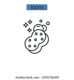 Sponge icons  symbol vector elements for infographic web