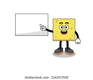 sponge illustration doing a presentation , character design
