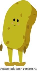 Sponge, illustration, vector on white background.